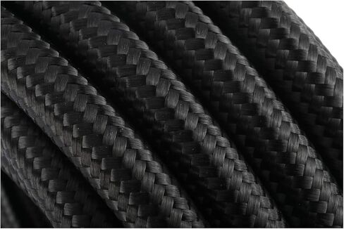 YaeMarine 20FT AN6 خط خرطوم وقود زيت النايلون المضفر المقاوم للصدأ، أسود in Kuwait