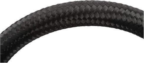 YaeMarine 20FT AN6 خط خرطوم وقود زيت النايلون المضفر المقاوم للصدأ، أسود in Kuwait