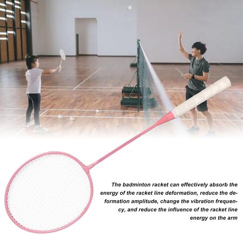 Badminton Rackets Set of 2, 2 Player Badminton Racquets Set with 2 Rackets, 3 Nylon Shuttlecocks, Storage Bag, for Beginners Outdoor Backyard Games, Lightweight, Pink in Saudi Arabia