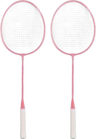Badminton Rackets Set of 2, 2 Player Badminton Racquets Set with 2 Rackets, 3 Nylon Shuttlecocks, Storage Bag, for Beginners Outdoor Backyard Games, Lightweight, Pink in Saudi Arabia