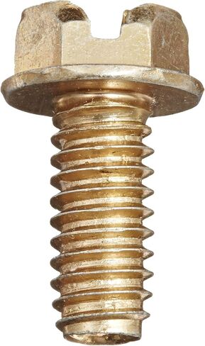 Small Parts 1208RSWY Steel Thread Rolling Screw for Metal, Yellow Zinc Plated, Hex Washer Head, Slotted Drive, #12-24 Thread Size, 1/2" Length (Pack of 25) in Saudi Arabia