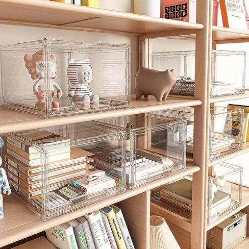 2 Packs Plastic Stackable Storage Drawers, Clear Desktop Drawer Organizers, 2 Drawer Storage Organizer, Make up Organizer with Drawers, Arcylic Drawers Organizer for Office Supplies, School, Home in Saudi Arabia