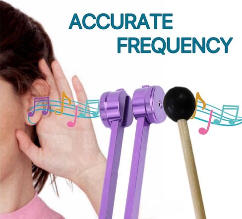 مجموعة شوكة ضبط الشاكرا، شوكة ضبط مرجحة مكونة من 8 ألوان، 7 شقرا وشوكة ضبط للأغراض الروحية لشفاء الحمض النووي، والعلاج الصوتي، واليوجا، والتأمل in Kuwait