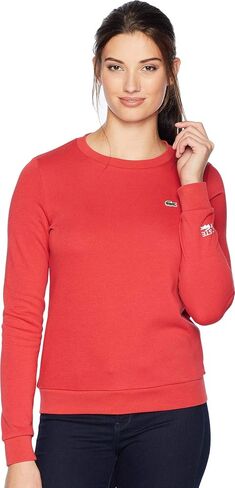 Lacoste Womens Sport Long Sleeve Fleece Crewneck Sweatshirt in Saudi Arabia