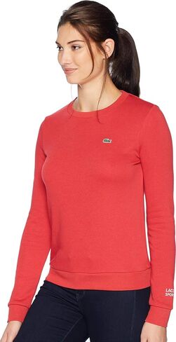 Lacoste Womens Sport Long Sleeve Fleece Crewneck Sweatshirt in Saudi Arabia