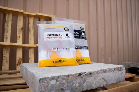Dustless Technologies Wunderbag- أكياس تصفية مسبقة عالمية عالية السعة للمكانس الكهربائية الرطبة والجافة، عبوتين (12-18 جالون). تجاري، مقاول، محترف، استخدام منزلي. الرطب والجاف in Kuwait
