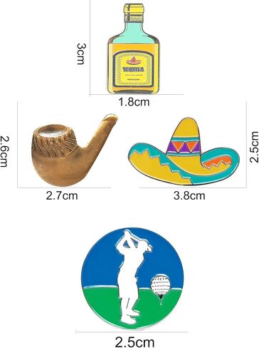Golf Ball Markers 5 10 Pack Cute Funny Novelty Golf Markers Golf Bag Accessories Gifts Ball Position Marking Disc for Men Weman Golfers in Saudi Arabia