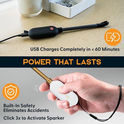 Power Practical Sparkr USB Rechargeable Lighter - Flameless, Silver in Saudi Arabia