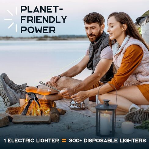 Power Practical Sparkr USB Rechargeable Lighter - Flameless, Silver in Saudi Arabia