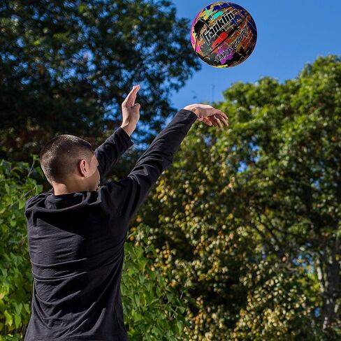 Franklin Sports Hard Court Basketball - Official Size Basketball - Indoor + Outdoor Street Basketball - 29.5" Rubber Basketball - Air Pump Included in Saudi Arabia