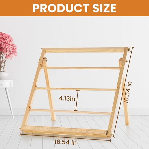 Ribbon Storage Rack Wooden Ribbon Holder Organizer Rack for Sewing Craft Mesh Crochet Thread Tulle Roll Washi Tape Craft Gift Florist Wrapping in Kuwait