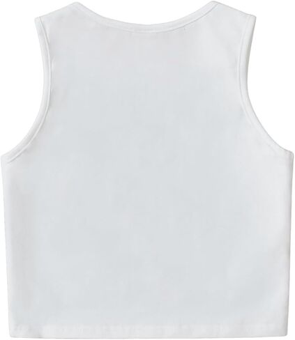 SweatyRocks Girl's Crewneck Sleeveless Graphic Print Tank Tops Summer Cami Tops in Saudi Arabia