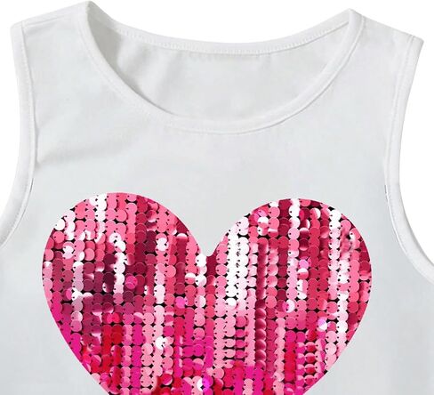 SweatyRocks Girl's Crewneck Sleeveless Graphic Print Tank Tops Summer Cami Tops in Saudi Arabia