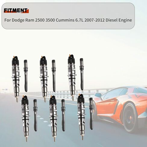 0445120050 حاقن الوقود 6 قطع متوافق مع دودج رام 2500 3500 الكمون 6.7L 2007-2012 محرك الديزل استبدال OE 0445120193 0445120185 68027067AA 986435518 in Kuwait