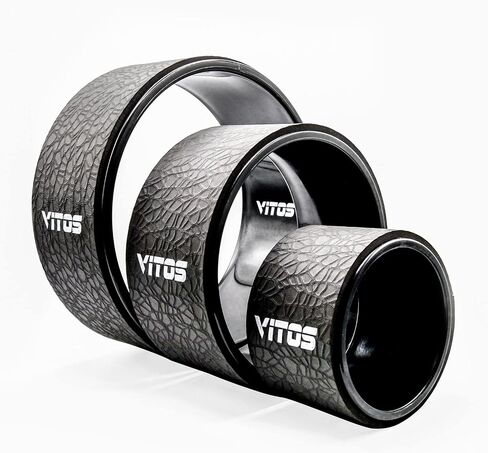 Vitos Yoga Foam Roller Wheel - Back Stretcher Ring, Yoga Backbend Trainer Accessories Tools for Back Pain Relief & Stretching in Saudi Arabia