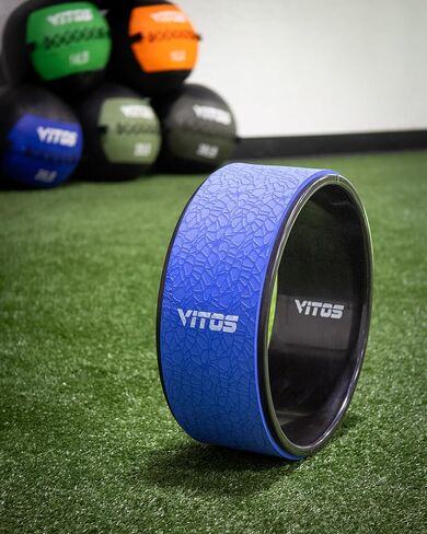 Vitos Yoga Foam Roller Wheel - Back Stretcher Ring, Yoga Backbend Trainer Accessories Tools for Back Pain Relief & Stretching in Saudi Arabia