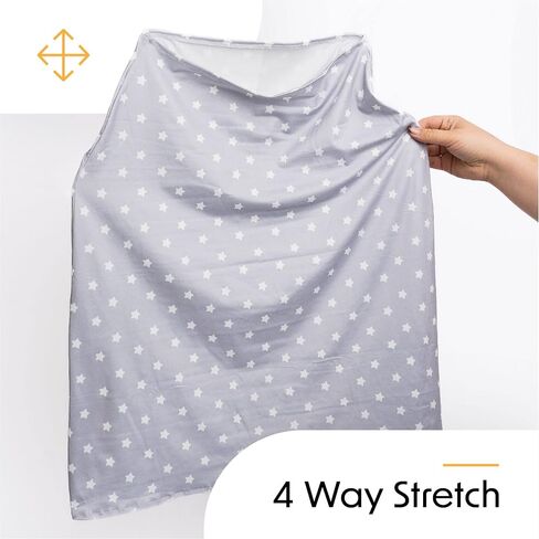 Nursing Covers for Breastfeeding Infant Car Seat Cover Easy-Use Car Seat Cover Poncho Infinity Scarf Baby Accessories by Zokani (Baby Blue) in Saudi Arabia