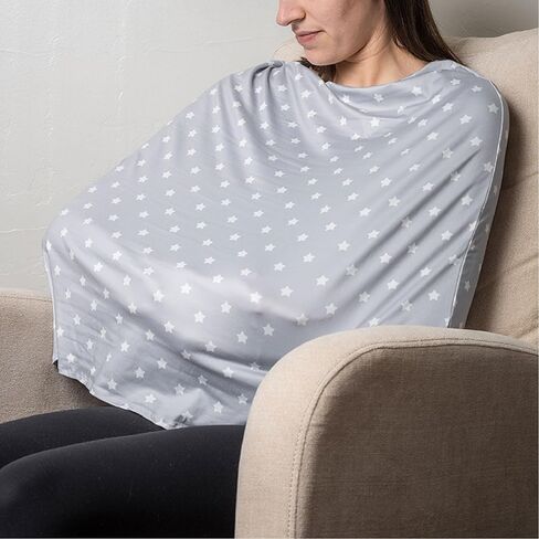 Nursing Covers for Breastfeeding Infant Car Seat Cover Easy-Use Car Seat Cover Poncho Infinity Scarf Baby Accessories by Zokani (Baby Blue) in Saudi Arabia
