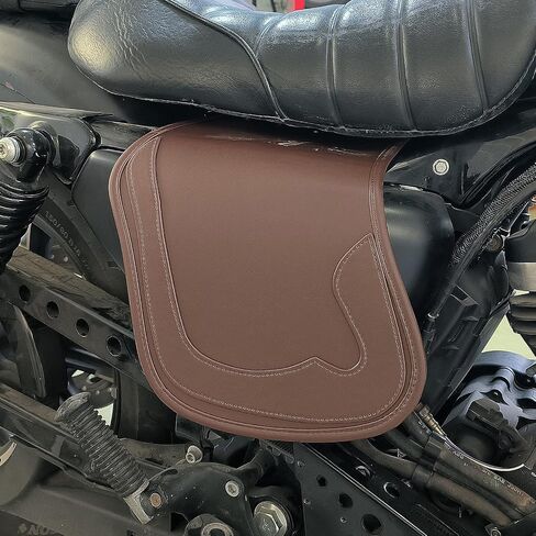 Motorcycle Leather Side Saddle Heat Shield Deflector Universal Fits for Harley Touring Sportster Dyna Softail Yamaha Honda Suzuki Kawasaki (Black) in Saudi Arabia