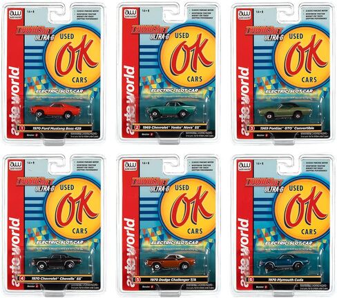 Auto World Thunderjet OK Used Cars 1970 Ford Mustang Boss 429 (برتقالي) HO Scale Slot Car in Kuwait