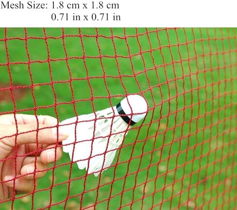 Badminton Tournament Net 20 FT x 2.5 FT for Indoor or Outdoor Sports Garden Schoolyard Backyard Without Frame (Red) in Saudi Arabia