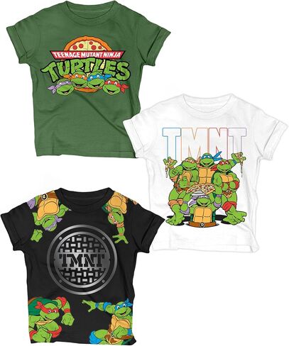 تي شيرت سلاحف النينجا (مجموعات) مايكل أنجلو ليوناردو رافائيل دوناتيلو TMNT زي زي تي شيرت للأطفال الصغار لأعياد الميلاد للأطفال in Kuwait