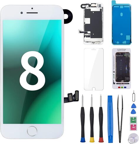 for iPhone 8 SE 2nd Gen Screen Replacement with Home Button Black in Kuwait