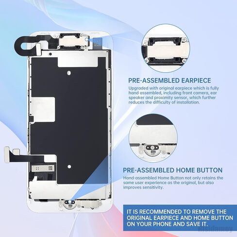 for iPhone 8 SE 2nd Gen Screen Replacement with Home Button Black in Kuwait