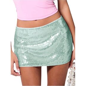 SOLY HUX WIND's Sequin Mini Skirt Low Low Bodycon تنانير خارج الحفلات. in Kuwait
