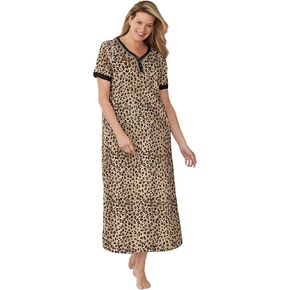 Dreams & Co. بالإضافة إلى الحجم Long Henley Sleepshirt in Kuwait
