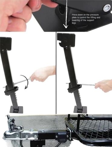 2 Pack Trailer Stabilizer Jacks Support Leg Lift Handle for Camping Trailers Campers Outdoor Travel Accessories (Black) in Saudi Arabia