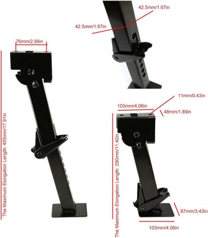2 Pack Stabilizer Jacks Iron 650 Pound Support 1000 Pound Lifting Capacity Adjustable Telescoping Outriggers for RVs and Camper Vans in Saudi Arabia