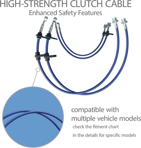 Stainless Steel Brake Line Kit,Compatible with 1988-1991 Hond CR-X/CRX ED8 ED9-Front Rear Braided Brake Hoses (Blue) in Saudi Arabia