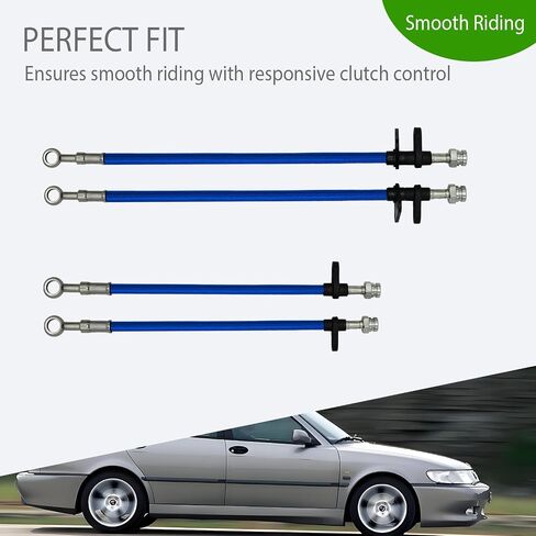 Stainless Steel Brake Line Kit,Compatible with 1988-1991 Hond CR-X/CRX ED8 ED9-Front Rear Braided Brake Hoses (Blue) in Saudi Arabia