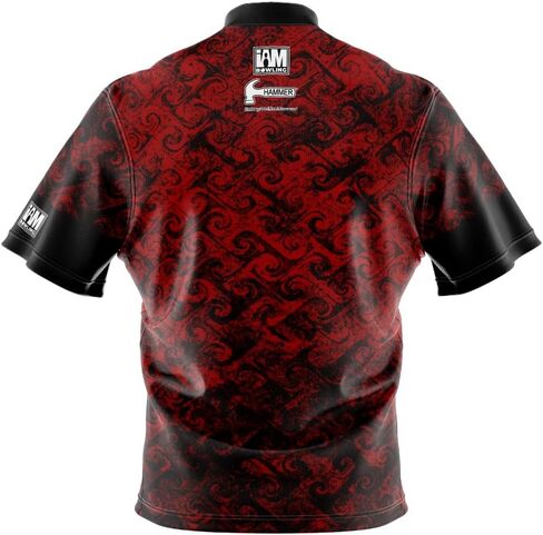 Logo Impusion I Am Bowling Jersey Short Sash Collar 2142-HM Made in USA Hammer in Saudi Arabia