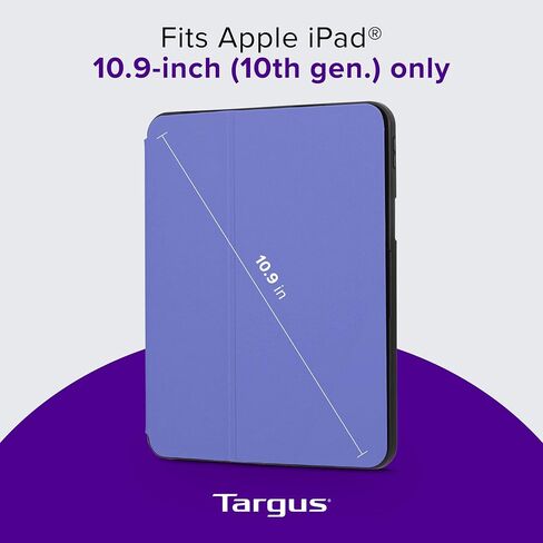Targus VersaVu iPad 10th Generation Case 2022 iPad 10.9 Inch Case, iPad 10 Case 360 Degree Rotating Military Grade Drop Protection Cover for 10.9" iPad 10th Gen 2022 Magnetic Close, Black (THZ935GL) in Saudi Arabia