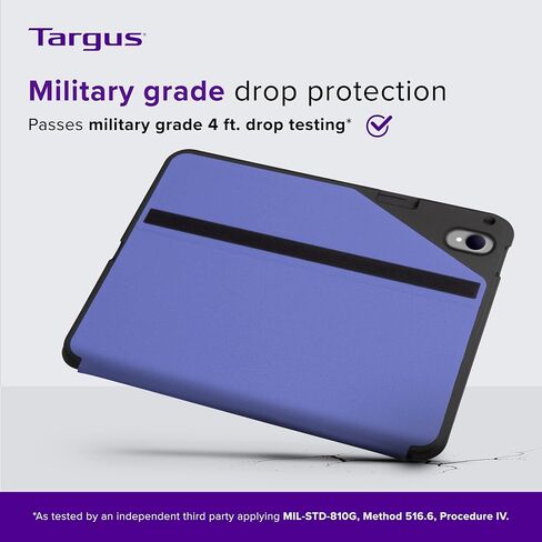 Targus VersaVu iPad 10th Generation Case 2022 iPad 10.9 Inch Case, iPad 10 Case 360 Degree Rotating Military Grade Drop Protection Cover for 10.9" iPad 10th Gen 2022 Magnetic Close, Black (THZ935GL) in Saudi Arabia