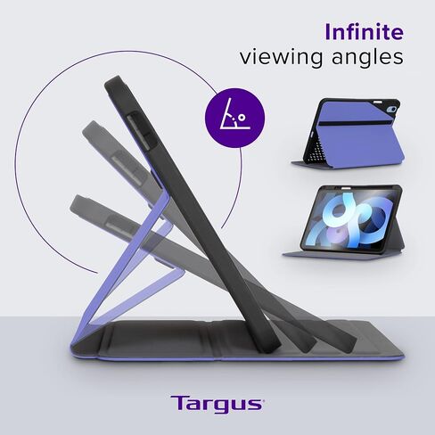 Targus VersaVu iPad 10th Generation Case 2022 iPad 10.9 Inch Case, iPad 10 Case 360 Degree Rotating Military Grade Drop Protection Cover for 10.9" iPad 10th Gen 2022 Magnetic Close, Black (THZ935GL) in Saudi Arabia