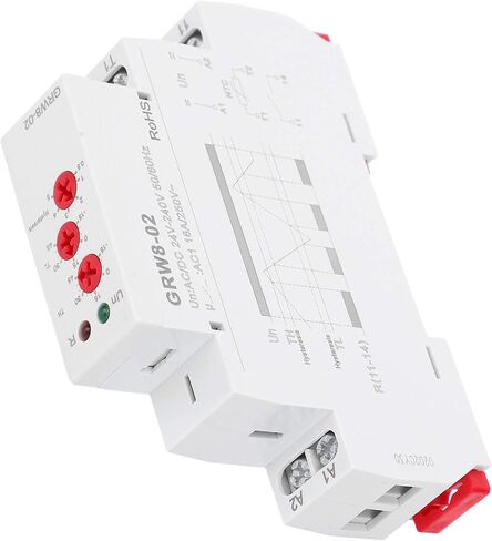 Dioche Temperature Control Relay with LED Indicator for DIN Rail Installation, ACDC 24V-240V, Adjustable Temperature Range -15°C to +45°C in Saudi Arabia