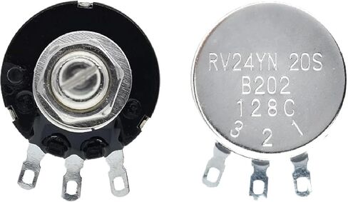 RV24yn20s Potentiometer ، 500 أوم - 200 كيلو أوم ، سبيكة معدنية ، 0.25 واط ، 10 ٪ التسامح (250 كيلو أوم) in Saudi Arabia
