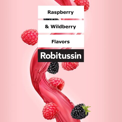 Robitussin Maximum Strength Cough + Chest Congestion DM And Maximum Strength Nighttime Cough DM, Cough Medicine For Adults, Berry Flavor - 4 Fl Oz Bottles (Pack of 2) in Kuwait
