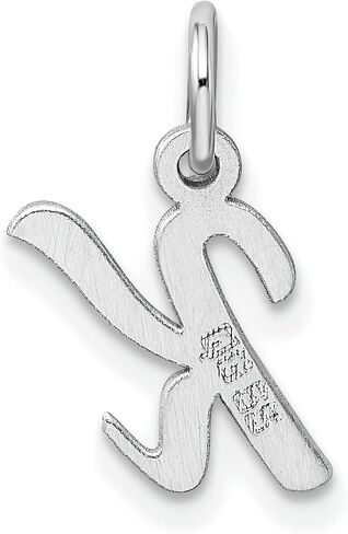 Sterling Silver Small Script Initial Letter K Charm in Saudi Arabia