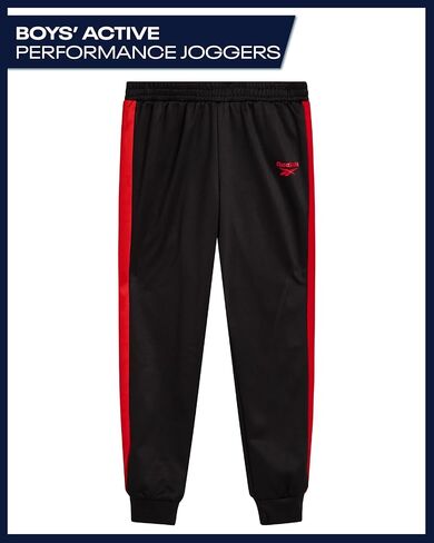 Reebok Boys Sweatpants - Active Performance Tricot Boys Joggers Athletic Pants with Elastic Waistband (Sizes Run Small) in Kuwait