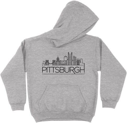 Skyline Pittsburgh Pennsylvania Kids Hoodie Sweatshirt Youth in Saudi Arabia