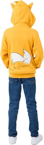 BioWorld Sonic the Hedgehog Tails Cosplay Youth Boy zip-up hoodie مع الأذنين in Saudi Arabia