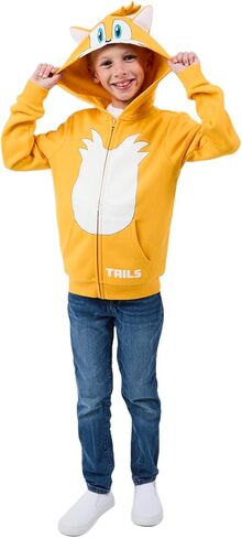 BioWorld Sonic the Hedgehog Tails Cosplay Youth Boy zip-up hoodie مع الأذنين in Saudi Arabia
