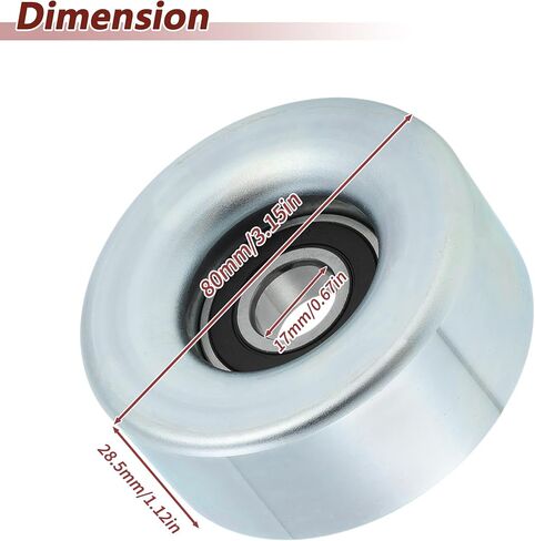 Accessory Drive Belt Idler Pulley for Subaru Legacy 2008-2019 for Subaru Outback 2001-2019 for Subaru Tribeca 2008-2014 Tensioner Pulley Guide Pulley No.1753079K00/23770AA000 in Saudi Arabia