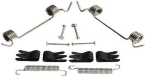KarParts360 For Chevy Silverado 1500 2001-2007 Parking Brake Hold Down Spring Rear | With Clips and Pins | 42MM Shoe Width | 102.58MM Shoe Length in Saudi Arabia