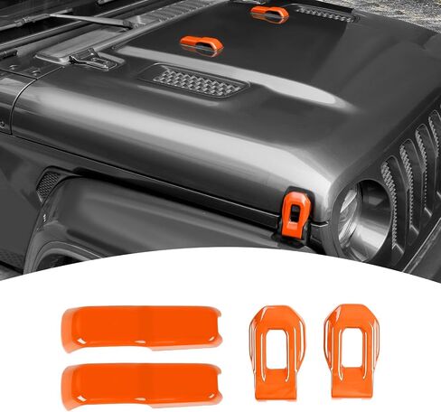 for Jeep JL Hood Decal Latch Trim Cover Fit for Jeep Wrangler JL JLU 2018-Present for Gladiator JT 2020-Present Light Blue Exterior Accessories 4pcs in Saudi Arabia