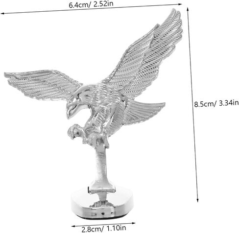 Metal Eagle Hood Hood Decoration دراجات نارية شارة متينة لتصميم السيارات لتصميم السيارات بدون جهد ترقية جمالية فريدة من نوعها للسيارات والدراجات in Saudi Arabia